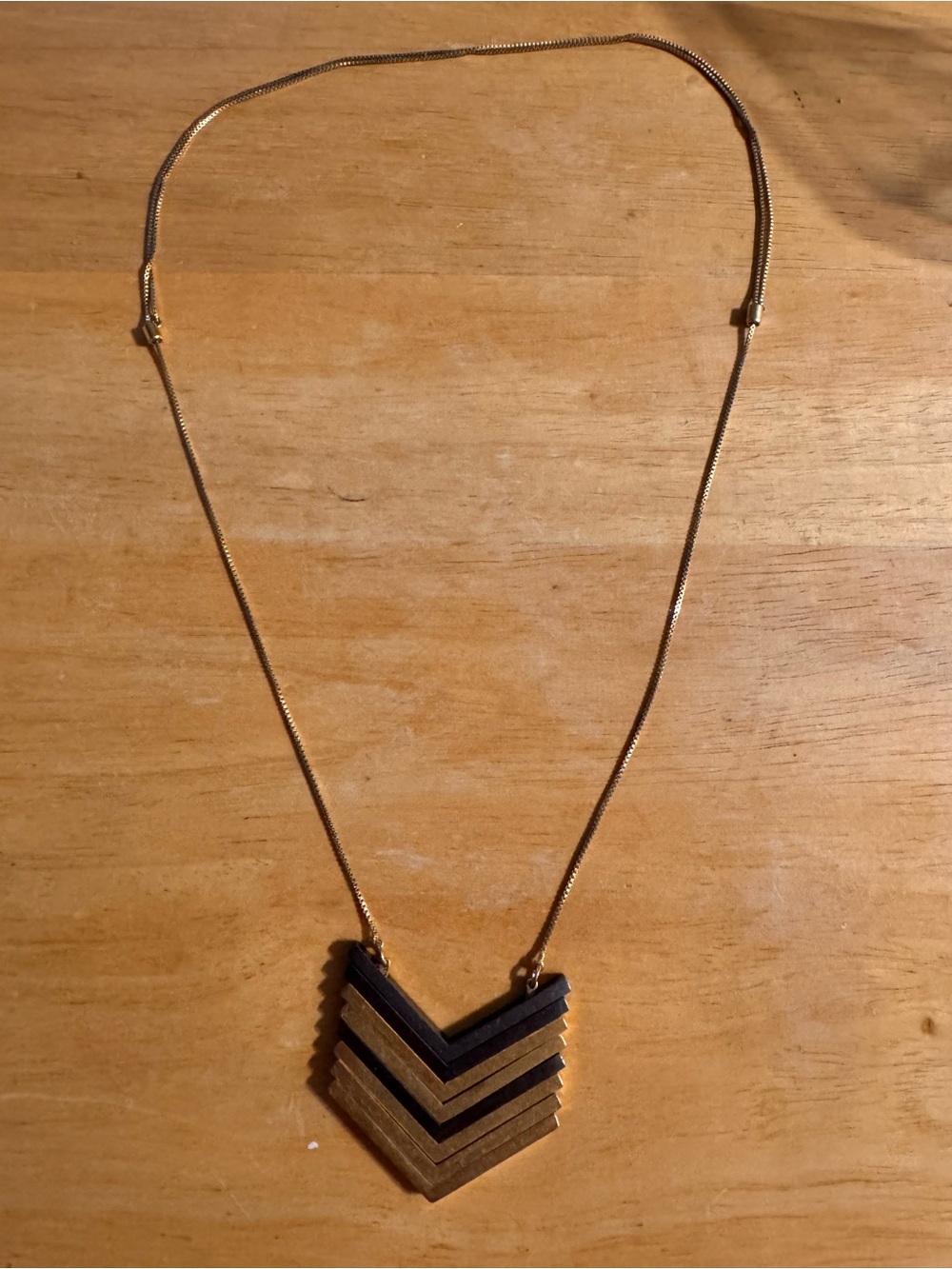Madewell Vintage Gold Tone Arrowstack Adjustable Necklace